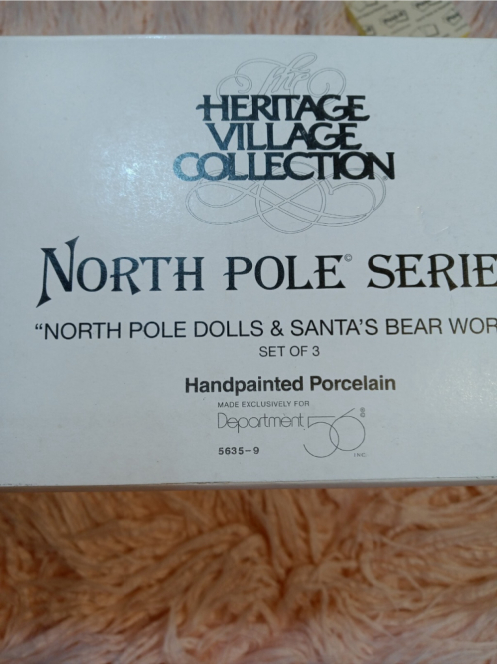 Dept 56 North Pole Dolls & Santa's Bear Works Set of 3 Heritage Village New Box - Picture 7 of 10